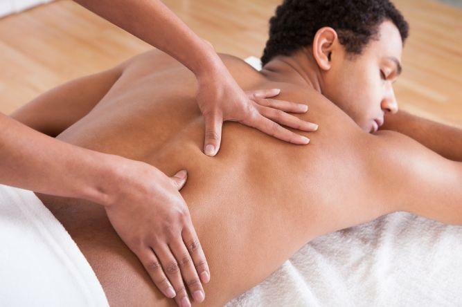 man getting massage
